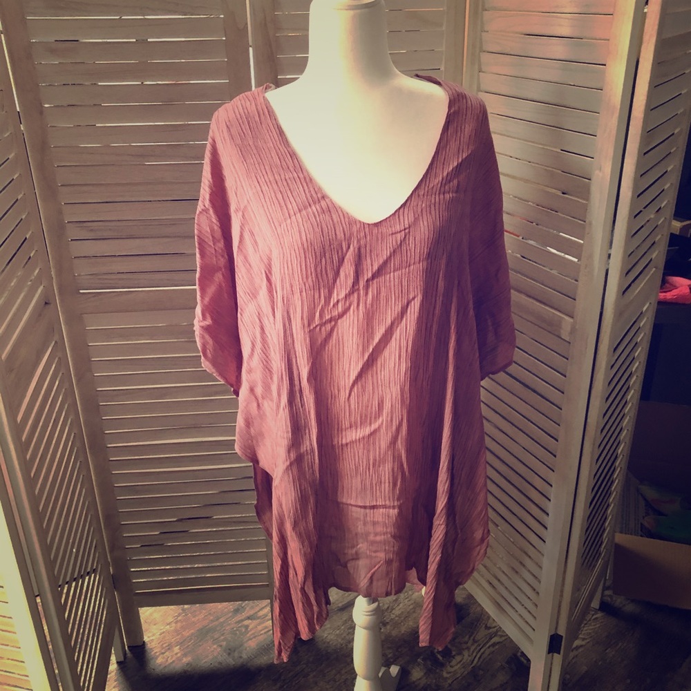 Pink Poncho Top